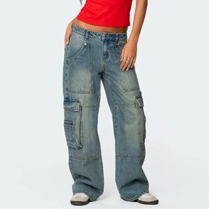 Edikted Low Rise Cargo Jeans